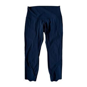 Lululemon Black Wunder Under Crop High Rise Leggings